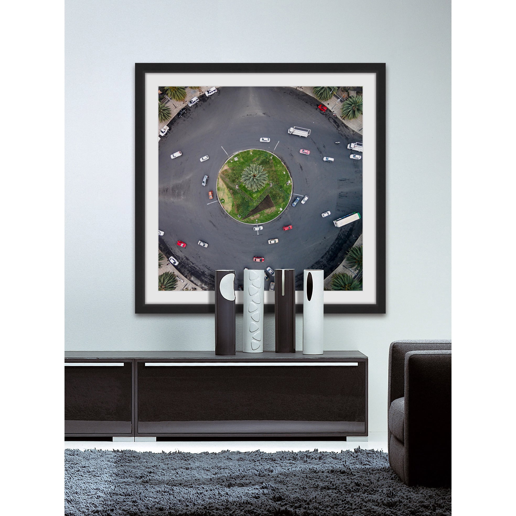 Marmont Hill "Traffic Confusion" by Karolis Janulis Framed Painting Art Print