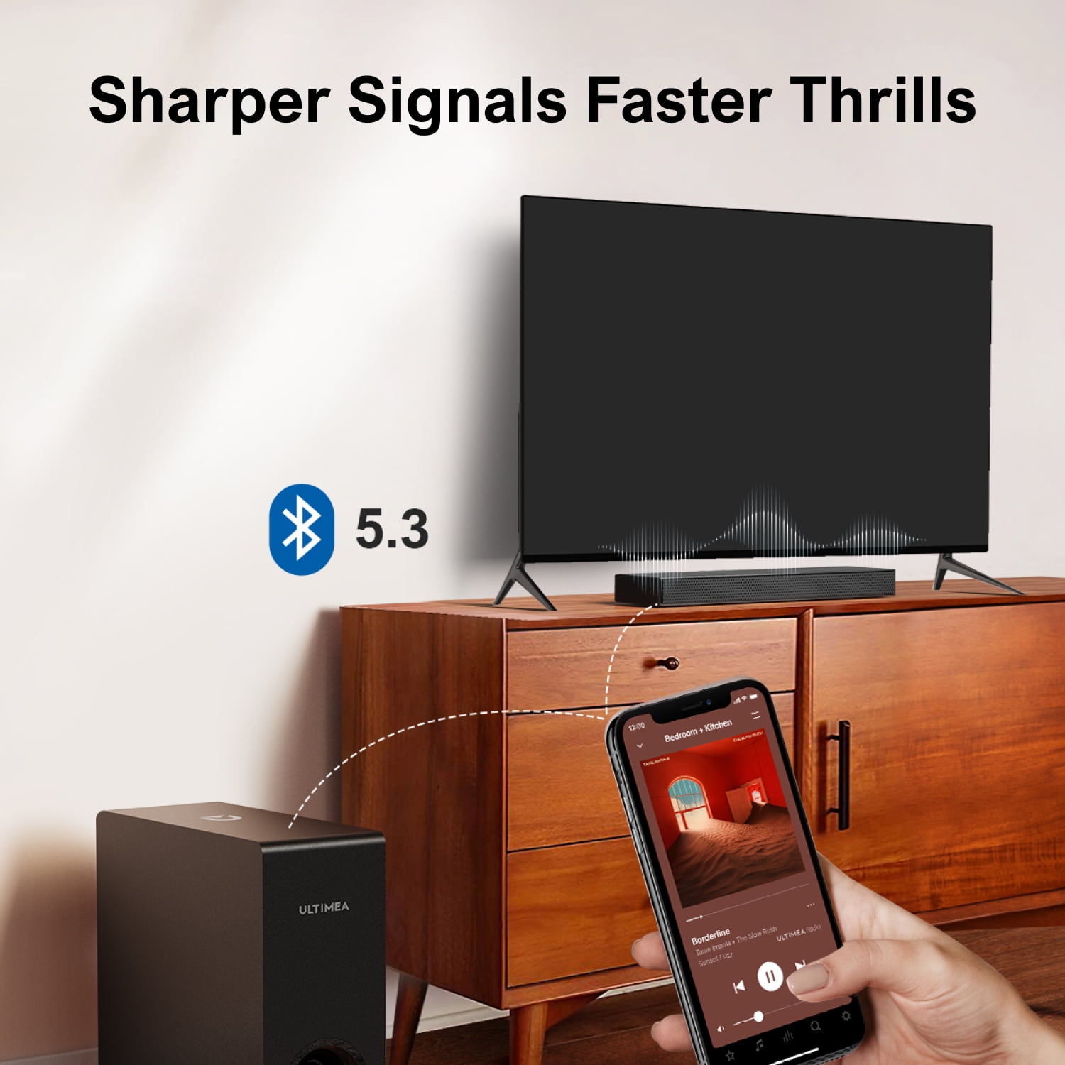 ULTIMEA 2.1 Sound Bars for Smart TV with Dolby Atmos, Soundbar for TV with Subwoofer, Bass Boost, Peak Power 190W, HDMI eARC, Nova S50