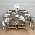 thumbnail image 3 of Halloween Cute Ghosts with Boo Square Tablecloth,Waterproof Square Table Cover,Wipeable Spillproof Washable Table Cover for Home Kitchen Party Decor 52"x52"(132x132cm), 3 of 6
