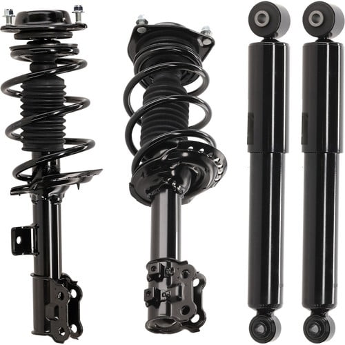Shock and Fully Loaded Strut Set of 4 Front & Rear Driver Passenger Side Sedan