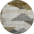 thumbnail image 2 of Addison Rugs Mayfield Premium Machine Washable Transitional Geometric Brown Round Rug, 8' x 8', 2 of 6