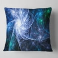 thumbnail image 2 of Designart Blue Fractal Star Pattern - Abstract Throw Pillow - 16x16, 2 of 5