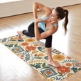 thumbnail image 6 of Pioneer Flower Floral Print Pattern Hot Yoga Mat Towel Non Slip for Hot Yoga - Quick-Drying Yoga Mat Cover with 4 Corner Pockets with Travel Bag - Hot Yoga Towel Non Slip 74"x26", 6 of 6