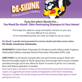 De-Skunk Odor Destroying Shampoo for Dogs, 32 oz. - Walmart.com