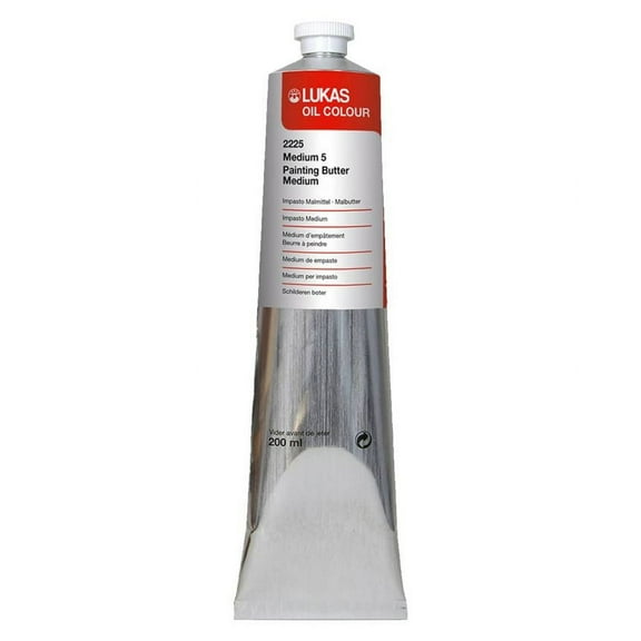 Lukas Artist Painting Butter - Professional, Fast Drying Oil Paint Medium - Perfect For Impasto and Palette Knife Painting - 200 ml Tube