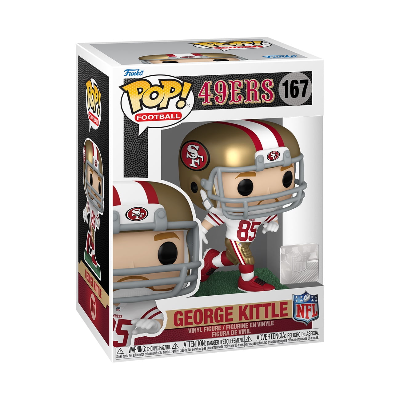 George Kittle Autographed SF 49ers Funko Pop Figurine - Beckett W Holo  *White