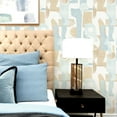 thumbnail image 4 of Tempaper Blue Geo Composition Peel and Stick Wallpaper, 20.5" x 16.5', 4 of 6