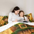 thumbnail image 5 of Feelyou Luck Cat Kids Queen Comforter Set, Shamrock Leaf Plant Bedding Comforter Set, 3pcs, 5 of 8