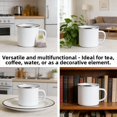 thumbnail image 4 of VAETTLO 6-Pack Enamel Mugs, 12oz Plain White with Silver Rim for Camping, Kitchen & Large Gatherings, 4 of 8