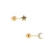 thumbnail image 1 of Broquel Rolling Rocks Estrella & Luna Piercing Dama Oro 10K Rolling Rocks Estrella y Luna, 1 of 3