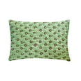 thumbnail image 1 of The HomeCentric Decorative Green 12"x18" (30x45 cm) Lumbar Pillow Cover, Linen Ribbon & Pearl Embroidery Oblong Pillow, Abstract Pattern Modern Style - Mint Ripple, 1 of 3
