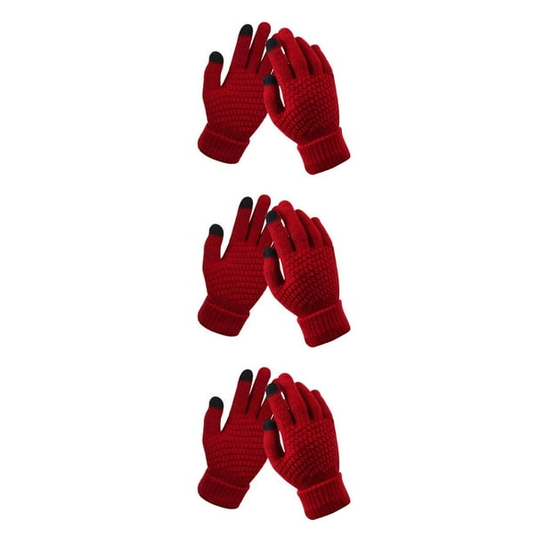 Minnieouse Guantes Pantalla Táctil Manopla Cálida Unisex Mujer Guantes Invierno Manoplas Punto Type1 NO1 Minnieouse CBP032211