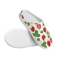 thumbnail image 3 of Fotbe Strawberry Pattern Women's Fuzzy Curly Fur Memory Foam Loafer Slippers Indoor Outdoor Slippers Winter Home Shoes-44/45, 3 of 7