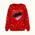 thumbnail image 4 of Valentines Day Sweatshirts Womens Couple Pullover Shirts Valentine Boyfriend Girlfriend Matching Tops, L Red, 4 of 6