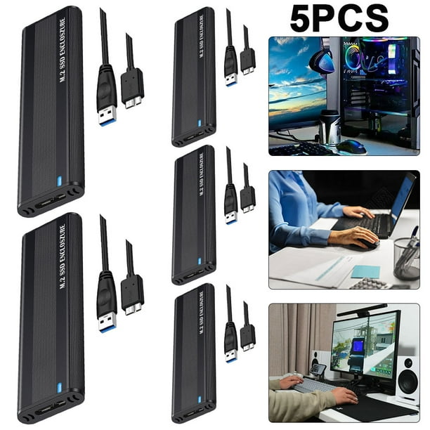 Caja Disco Duro JShteea 5 Uds. Herramienta Gratuita 10Gbps para SSD 2230/2242/2260/2280 M.2 NGFF