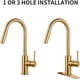 thumbnail image 2 of Gold Kitchen Faucet All Copper Pull Out Hot And Cold Retractable Rotatable Basin Sink Basin Faucet, 2 of 2