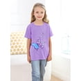 thumbnail image 2 of Lanbubble Girls Graphic T-Shirt Short Sleeve Tees with Butterfly Print Summer Casual Tops, Sizes 5-6, 2 of 8