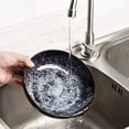 thumbnail image 5 of 30oz Ceramic bowls set of 4-8" serving bowls for Kitchen,Pasta,Salad-Dishwasher & Microwave Safe Perfect for Housewarming, Thanksgiving, Christmas-Speckled Bluish Purple, 5 of 6
