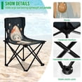 thumbnail image 4 of Outdoor Folding Chair 14.46x14.46x22.83 Inches, Camping Folding Chair Easy to Carry Ideal for Outdoor Picnics Camping Park Fishing Cartoon Magic Mushroom, 4 of 8