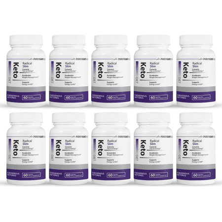 Keto Diet Radical Slime Exogenous Ketones 10 Bottles 600 Capsules