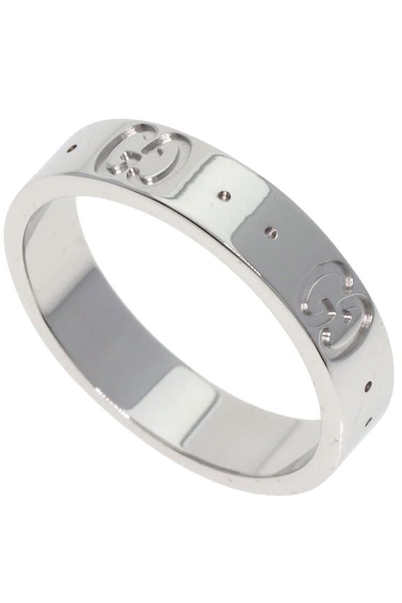 Pre-Owned Gucci Icon #9 Ring 18K White Gold Women's GUCCI