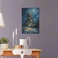 thumbnail image 5 of 16x24 inch Starry Night Christmas Tree Canvas Frameless Painting Prints,Nursery,Living Room,Restaurant Wall Decor,Classic Starry Night Christmas Tree Modern Art Canvas Poster,For Bedroom,Gym, 5 of 6