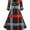 Black, variant on Rosegal Plus Size Roll Up Sleeve Plaid Midi Dress Black L