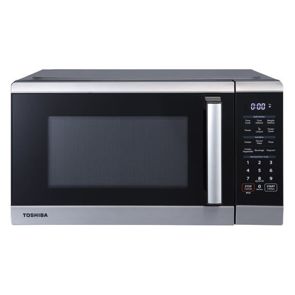 Toshiba 0.9 cu. ft. 900-Watt Microwave Oven with Modern Stainless Steel Finish