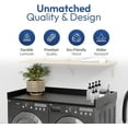 thumbnail image 6 of OfficeSimpli Washer Dryer Countertop w Non-Slip Pads, Made in USA, Laundry Room Wood Topper, Washer Dryer Cover for Top, Laundry Guard, Laundry Countertop, Laminate Finish, (Black), Large, 6 of 7