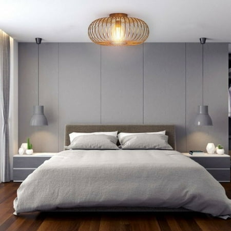 

GDFIH Antique Brass Metal Flush Mount Ceiling Pendant Light