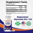 thumbnail image 2 of Magnesium Glycinate 200 mg (Elemental) with Vitamin D3 5000 IU & K2 200 mcg – High Absorption Bone, Muscle & Heart Support – 180 Veg Capsules – Non-GMO – Made in USA, 2 of 11