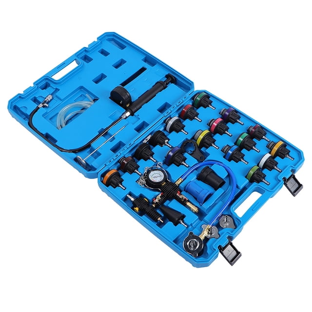 Probador de presión de agua, 28 piezas, medidor de prueba del sistema de refrigeración del automóvil, universal, para automóvil, características de vanguardia