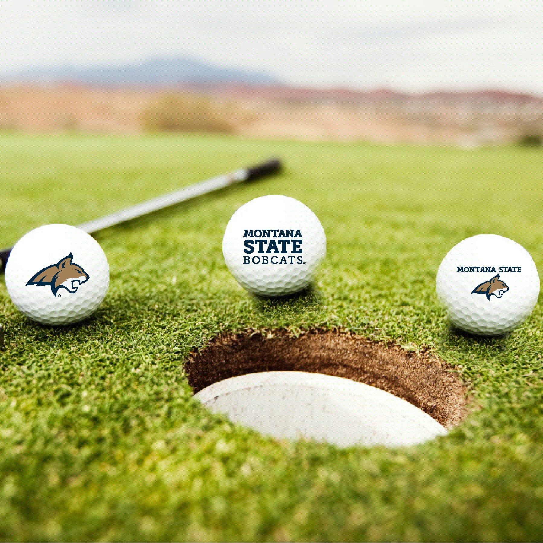 Montana State University Bobcats Logo Edition Taylormade Distance+ Golf Balls 12-Pack (Dozen)
