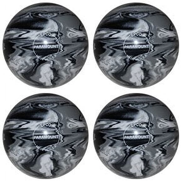 EPCO Candlepin Bowling Ball- Marbleized - Black, White & Grey - 4 Balls (Size:4 1/2 inch- 2lbs. 5oz.;)