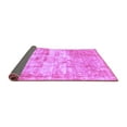 thumbnail image 2 of Ahgly Company Indoor Round Abstract Purple Modern Area Rugs, 3' Round, 2 of 4