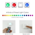 thumbnail image 2 of Yeacher 4.5V 1W RGB Color Changing LED Puck Lights 3 Pack Battery Powered Operated with Remote Control Controller Timer Time Setting Timinng Function 12 Colors Changing Wireless Under Cabinet for, 2 of 8