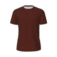 thumbnail image 5 of Wukai Brown Print Men's Short-Sleeved Mesh T-Shirt,Quick-Dry Short Sleeve Workout T-Shirt-XX-Large, 5 of 8
