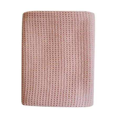 

Yesbay Waffle Design Washing Towels Skin-Friendly Cotton Plain Anti-Fade Dish Towels for Kitchen Sakura Pink