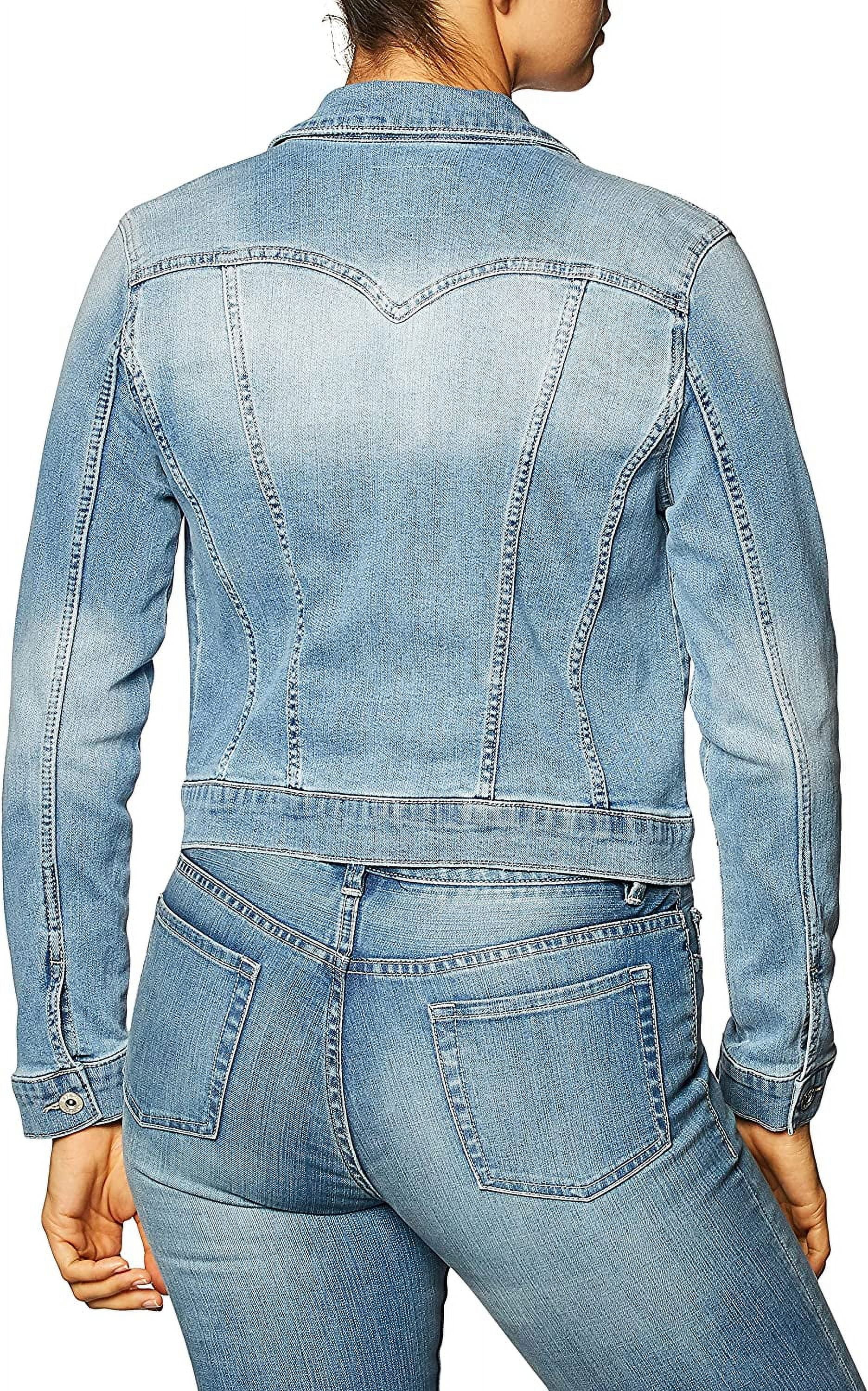 Jessica Simpson Women's and Women's Plus Uptown Jean Cropped Denim Jacket