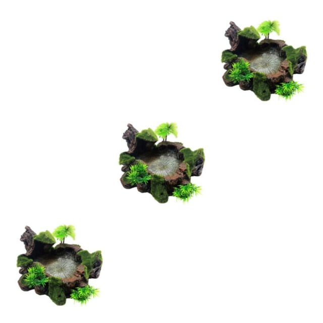 ZheElen Resin Versatile Reptile Food Water Dish For Range Of Reptile Habitats Firm And Stable Easy To Clean 3Set