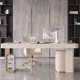 thumbnail image 2 of Drawer Work Writing Office Desk Meeting Standing Gaming Office Desk Executive Storage Bureau Escritorio Office Furniture MZ50OC My Lux Decor Round, 2 of 11