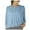 Light Blue, variant on Women's 3/4 Sleeve Tunic Tops Casual Loose Fit Floral Blouses Mesh Pleated Layered Shirt