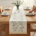 thumbnail image 2 of Unique Bargains Long Washable Floral Table Runner for Dining Decor Green 15.4"x94.5", 2 of 6