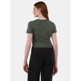 thumbnail image 3 of No Boundaries Scoop Neck Cotton Tee with Short Sleeves, Women's, 3 of 5
