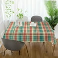 thumbnail image 3 of Yayeee Tablecloths 60" x 60" Rectangle Wrinkle Resistant Party Table Cover, Red Green Tartan Pattern, 3 of 8