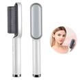 thumbnail image 2 of 1 peine alisador de pelo iónico: cepillo alisador de pelo y plancha para un calor uniforme, ajustes de temperatura y pantalla LED, herramientas profesionales para peinar, 2 of 8