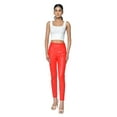 thumbnail image 3 of Ladies Leather Stretch Pants with Pockets, 3 of 8