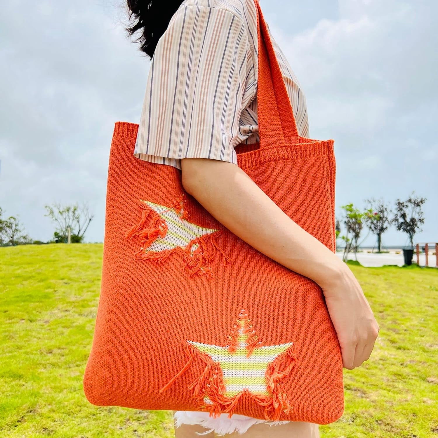 Kukuzhu Crochet Tote Bag Aesthetic Tote Bag Aesthetic Y2k Tote Bag Aesthetic Y2k Cute Tote Bags Aesthetic