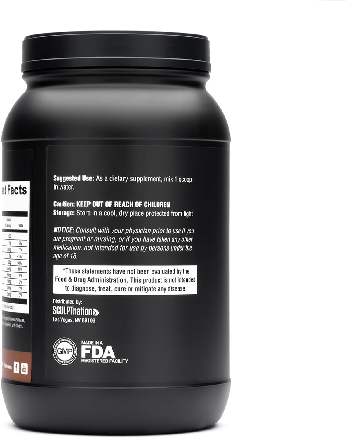 Sculpt Nation Whey Protein Powder Chocolate Flavor, BCAAs, Muscle Recovery, 1-Count, 30 Servings