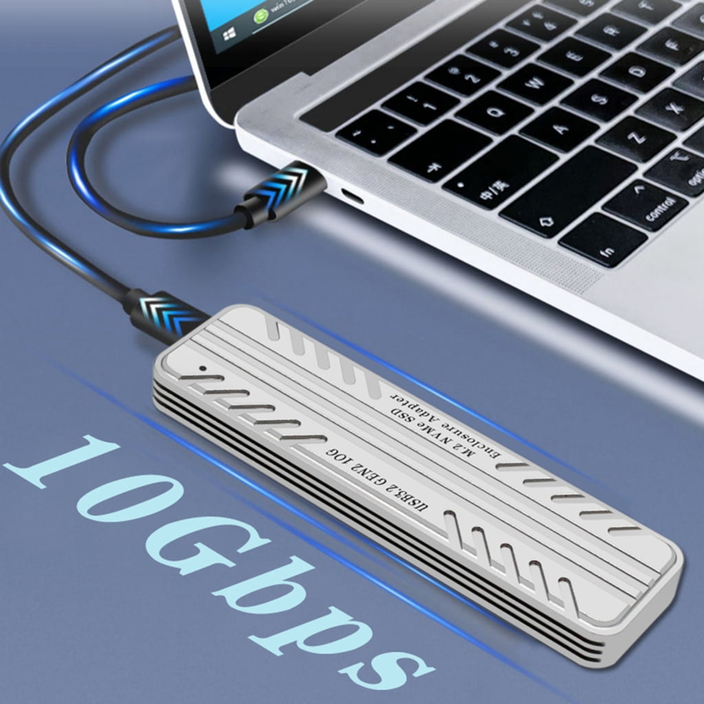 Zeiwohndc M2 SSD Box USB3.2 Type-C 10Gbps NVME Hard Drive Enclosure JMS583 Control